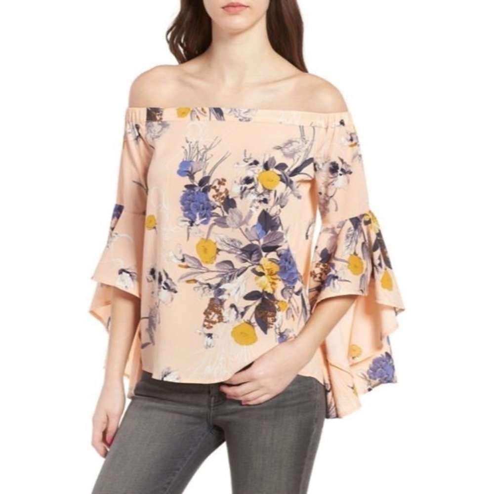 [Chelsea28] Bell Sleeve Off The Shoulder Top